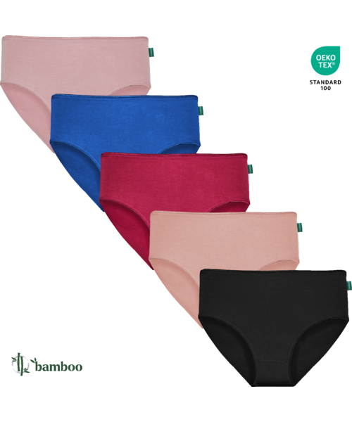 Set 5 Chiloți Bambus DAMĂ talie medie [1]