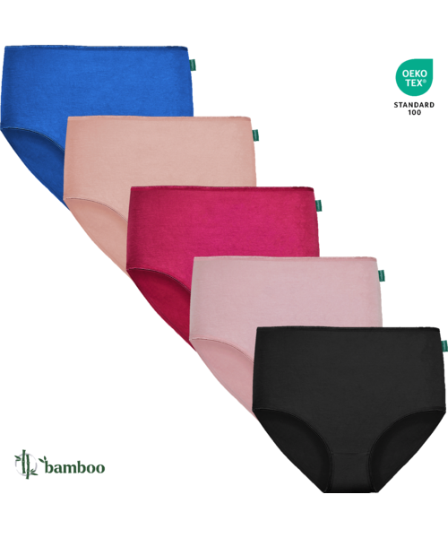 Set 5 Chiloți Bambus DAMĂ talie INALTA [1]