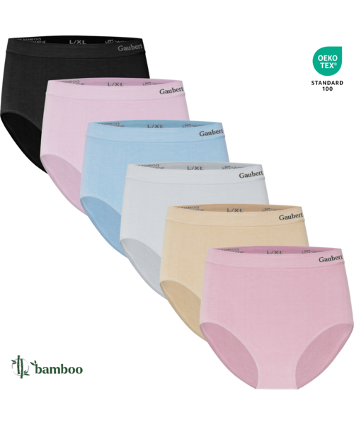 Lenjerie intima - SET 6 chiloți talie INALTA bambus damă 