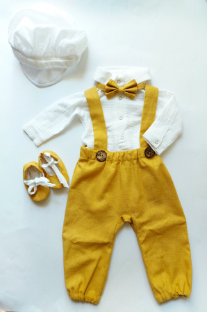 Muselina - Set botez materiale naturale
