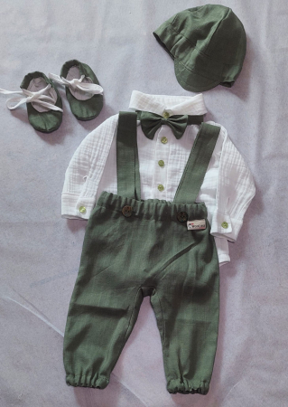 Muselina - Set botez materiale naturale