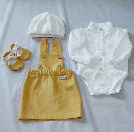 Rochii/fuste - Set botez materiale naturale