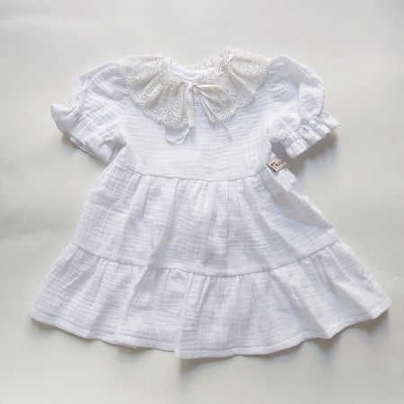 Set botez fetiță: Rochță, papucei, botosei și pantaloni-chiloței [2]