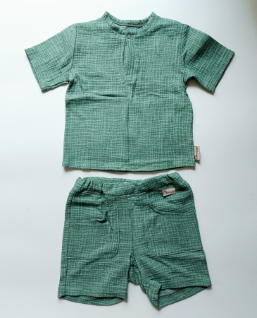 Set tricou și pantaloni scurți muselina certificată Oeko Tex [1]