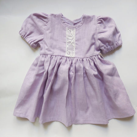 Set botez materiale naturale: rochie, botosei, coronița și guler detașabil [2]