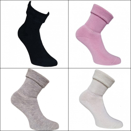 Lână merinos 100% & amestec - Șosete groase flausate copii din 85% lână merinos, 1% poliamidă, 2% elastan, grosime mar