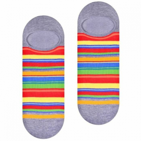 Bumbac organic - Șosete UNISEX curcubeu din bumbac gleznă 39/42
