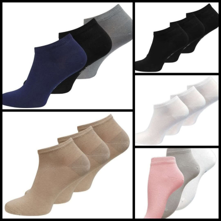 Promotii - Sosete UNISEX  BAMBUS, 75% bambus, 20% poliamidă, 5% elastan, pret per set 3 perechi.