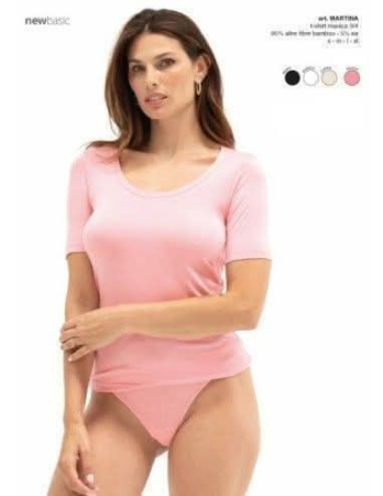 Materiale - TRICOU cu maneca scurta DAMĂ din 95% bambus, 5% elastan