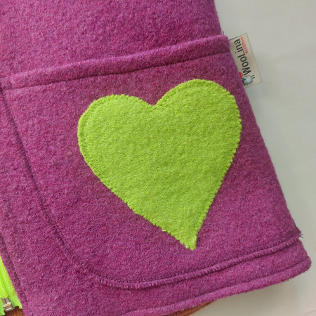 Vest lână fiartă cu captuseala lână merinos groasă [1]