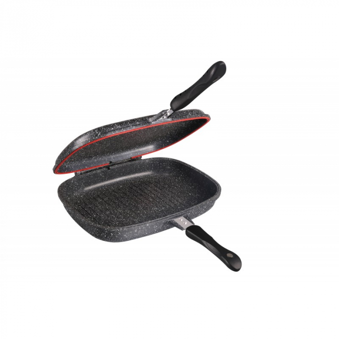 Tigaie dubla 32CM marmorata in interior si exterior [4]