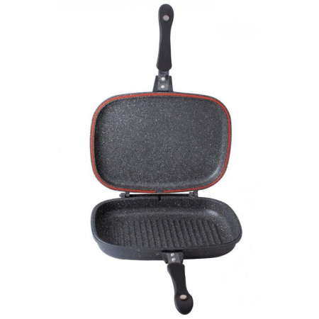 Tigaie dubla 32CM marmorata in interior si exterior [2]