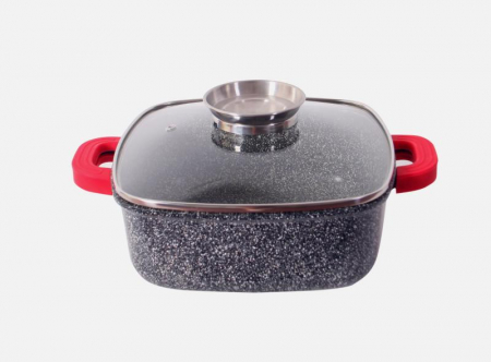 Oale si Tigai - ROASTER din aluminiu acoperire in interior si exterior marmorat