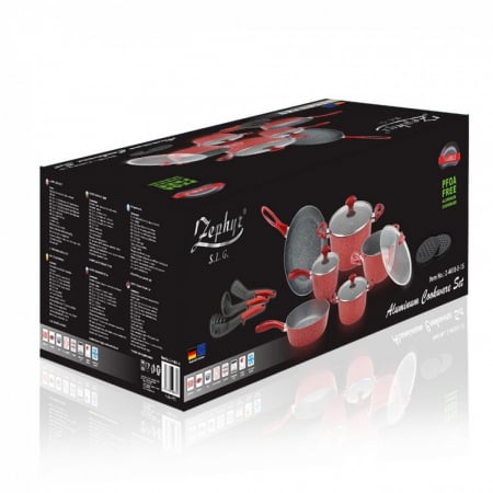 SET OALE SI TIGAI MARMORATE DIN ALUMINIU FORJAT 15 PIESE [4]