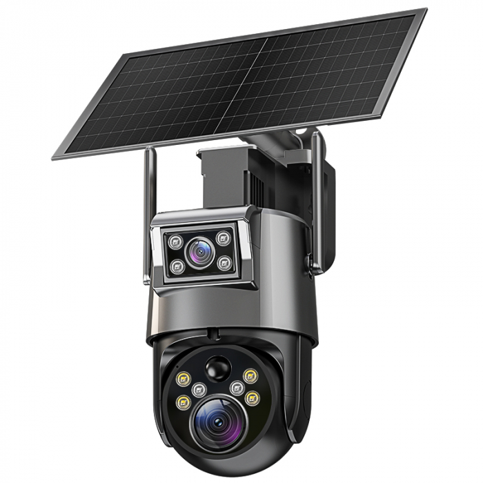 Camera de supraveghere iSEN INGENIC T40N cu panou solar, 4G, Zoom Optic 10X, 1080P, 350   90  , Detectie miscare, Night Vision, Aplicatie dedicata