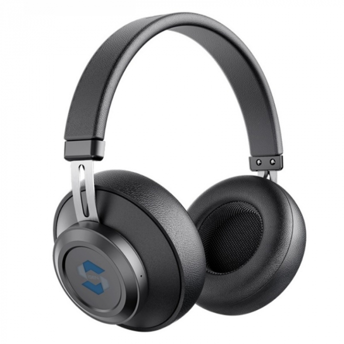 Casti wireless over-ear iSEN HL1 Negru, Resigilat, Bluetooth v5.0, Microfon, USB Type-C, 300mAh
