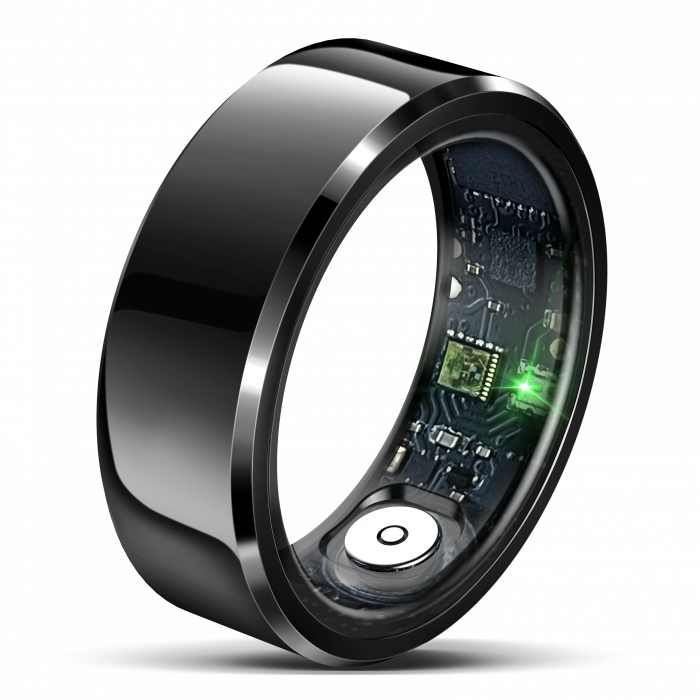 Inel iSEN R6 Smart Ring, HR, SpO2, Temperatura, Monitorizare somn, Multi Sport, Aplicatie dedicata: ECTRI, 18mAh, IP68, Black