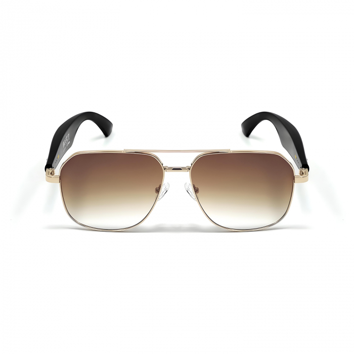 Ochelari Smart iSEN GY100, Lentile Portocalii Polarizate, Traducere AI in Timp Real, Microfon, Difuzoare, Bluetooth, Muzica, Apeluri, Asistenta Vocala, Control Camera la Distant, Incarcare Magnetica