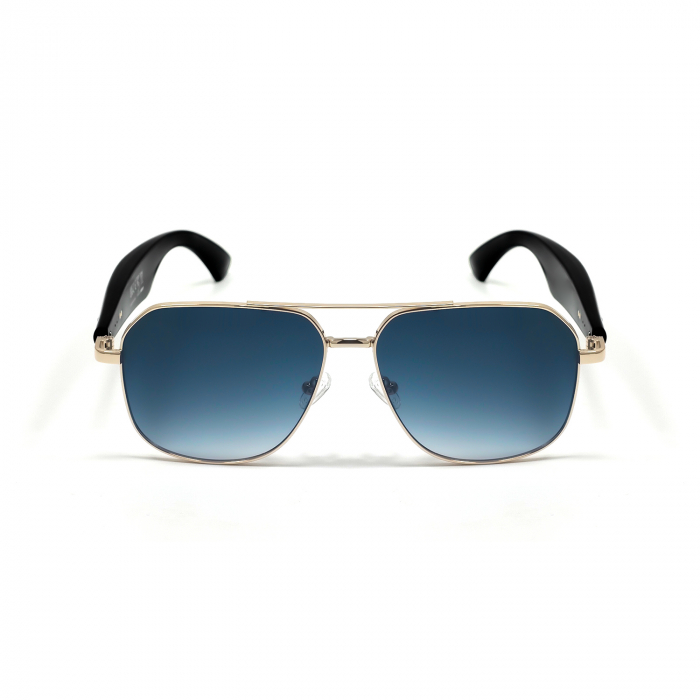 Ochelari Smart iSEN GY100, Lentile Albastre Polarizate, Traducere AI in Timp Real, Microfon, Difuzoare, Bluetooth, Muzica, Apeluri, Asistenta Vocala, Control Camera la Distant, Incarcare Magnetica
