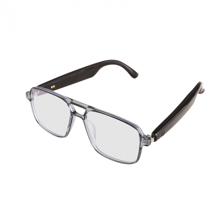 Ochelari de soare smart iSEN GS10, Albastri, Lentile polarizate, Unisex, Microfon si difuzor incorporat, Muzica si apeluri Bluetooth, Asistare vocala