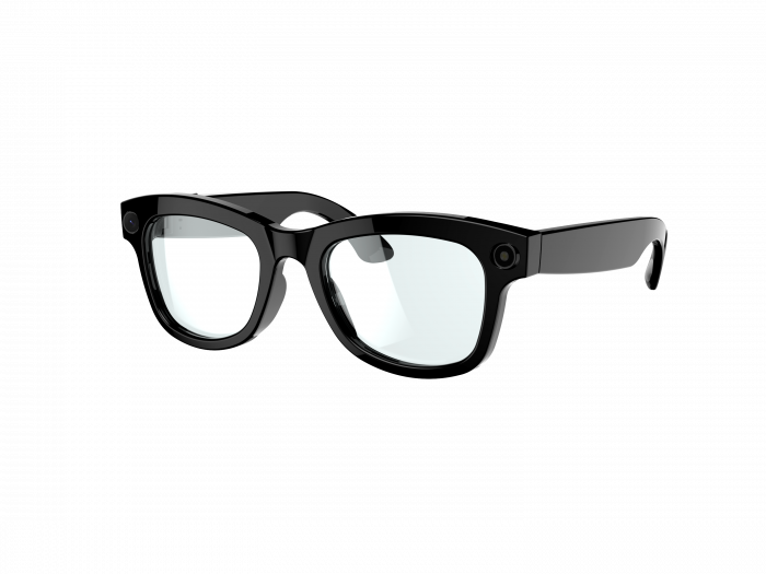 Ochelari Inteligenti iSEN M01, Lentile Transparente, Rama Neagra, Traducere in Timp Real, Anulare Zgomot, Control Tactil, Functie Muzica si Apeluri, Activare Vocala, WiFi, ChatGPT, Incarcare DC