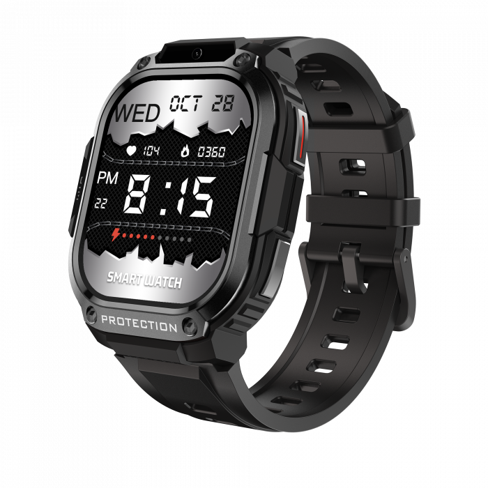 Smartwatch iSEN Watch DM63, 4G, 2.13   AMOLED, 2GB RAM + 16GB ROM, Android 8.1, Bt v4.2, Camera foto HD, Microfon, nanoSIM, GPS, Monitorizare sanatate, 1000mAh, IP67, Black