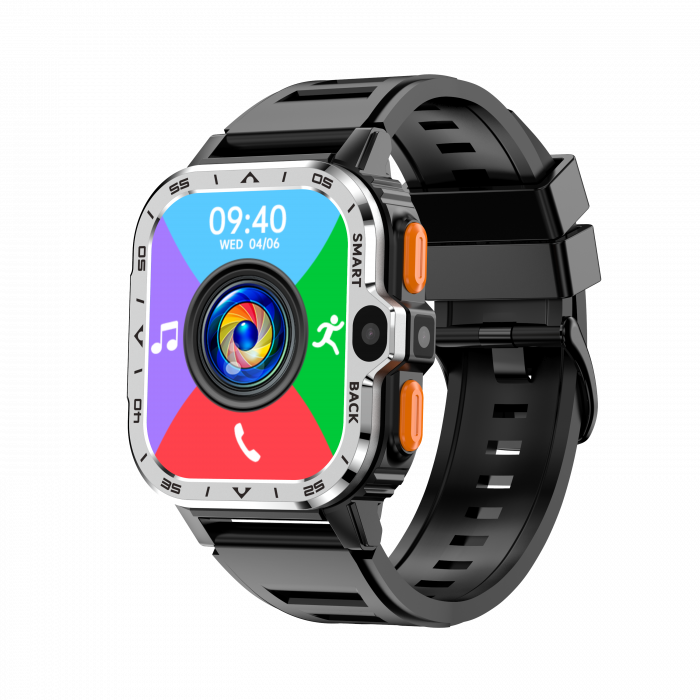 Smartwatch iSEN Watch PGD, Silver, 4G, 2.03   HD, QuadCore, Android 8.1, 4GB RAM + 64GB ROM, HD Dual Camera, NFC, GPS, Alipay, WeChat Pay, 800mAh, nanoSIM
