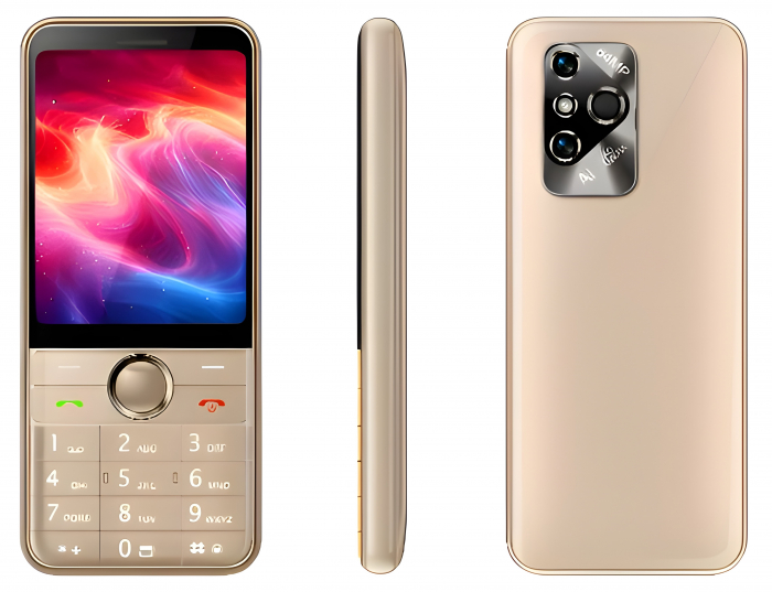 Telefon Mobil iSEN F95, Auriu, 4G, Dual SIM, 2.8   TFT, 48MB RAM + T-Flash 32GB, Camera 0.08 MP, 1000 mAh