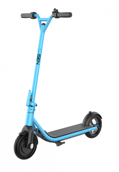 Trotineta electrica pliabila iSEN C1 KIDS Albastru, boxa bluetooth, 8  , motor 200W, autonomie max. 10-15 km, pana la 15km h