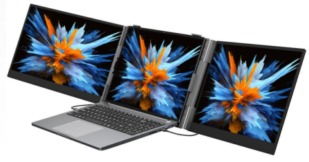 Gadgets - Laptop Monitor Kiterjesztés Blackview DCM6, 2 Képernyő, 14" FHD, 1920x1080, 60Hz, 300 nit, Beépített Hangszóró, 20V/5A, Alumínium+ABS+PC, USB-C