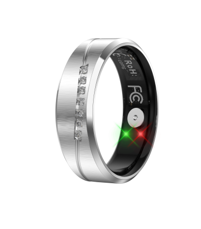 iSEN - Inel Inteligent iSEN HR05, Silver, Bluetooth 5.4, Puls, SpO2, HRV, Temperatură, Monitorizare Stres și Somn, Moduri Sport, IP68, LuckRing