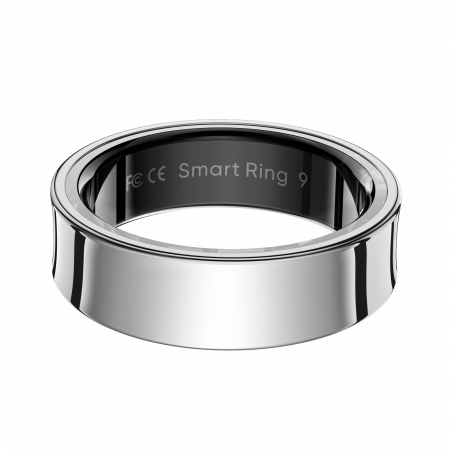 Gadgets - Inel inteligent iSEN R9 Argintiu, Ritm cardiac, Oxigen in sange, HRV, Stres, Somn, Contor pași distanta si calorii, Temperatura, Moduri sport, Fotografi la distanta, 14mAh