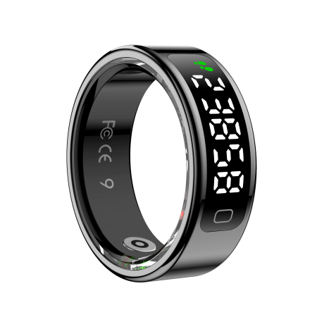 Noutati - Inel Inteligent R11C, Negru, Bluetooth 5.2, Puls, SpO2, HRV, Monitorizare Stres și Somn, Moduri Sport, Control prin Gesturi, 1ATM, QRing, Autonomie 5-7 Zile - Copie