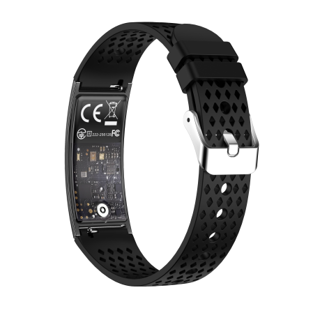 Noutati - iSEN B8 Ceas Inteligent, Negru cu bratara Neagra, Silicon, Ritm Cardiac & Oxigen Sange, Detectare Presiune, Urmarire Somn & Activitate, Sanatate Femei, 33mAh, BLE 5.3, Incarcare Magnetica