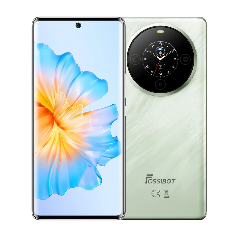 Mobiltelefonok - Mobiltelefon FOSSiBOT S3 Pro Zöld, 4G, 6,67" AMOLED, 20GB RAM (6GB + 14GB bővíthető), 128GB ROM, Android 14, 64MP + 8MP + 2MP AI Kamera, 5000mAh, 18W, NFC, Dual SIM