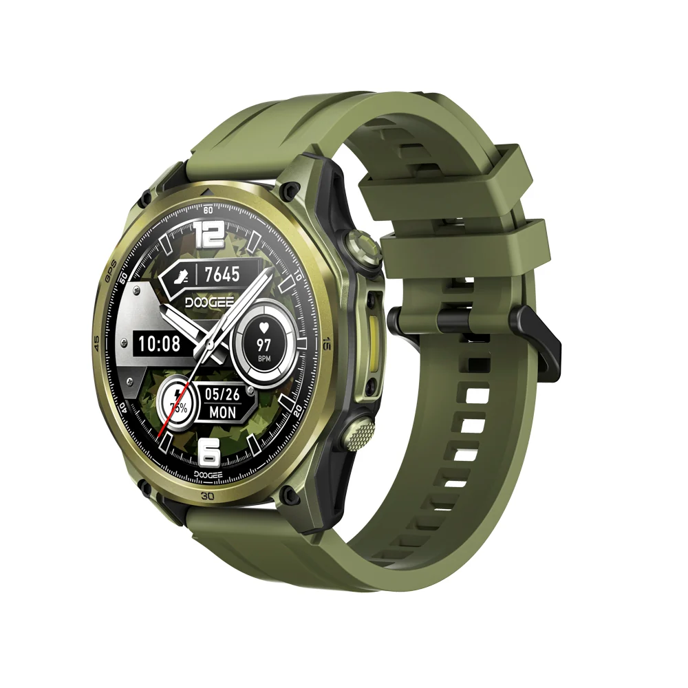 Új termékek - DOOGEE Anywise W1 Pro Okosóra, Fekete, 1.43" AMOLED Kijelző, Dual-Band GPS, 170+ Sportmód, Egészségfigyelés, 5ATM Vízállóság, Bluetooth, Android & iOS Kompatibilis - Copie