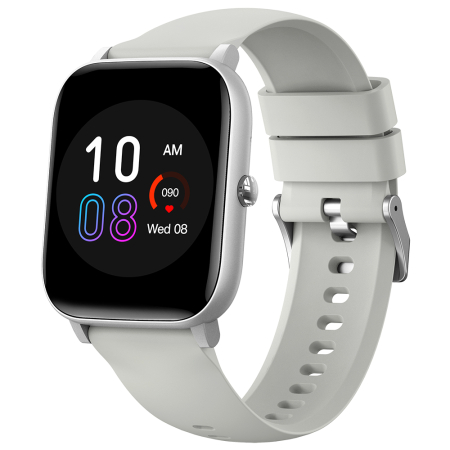 Noutati - Smartwatch iSEN C09, Silver, Curea TPU Alb, 1.85" TFT, Ritm Cardiac, Tensiune Arteriala, Oxigen in Sange (SpO2), ECG, 7 Moduri Sport, Notificari Apeluri & Mesaje, 200 mAh, Android 5.0 / iOS 10.0