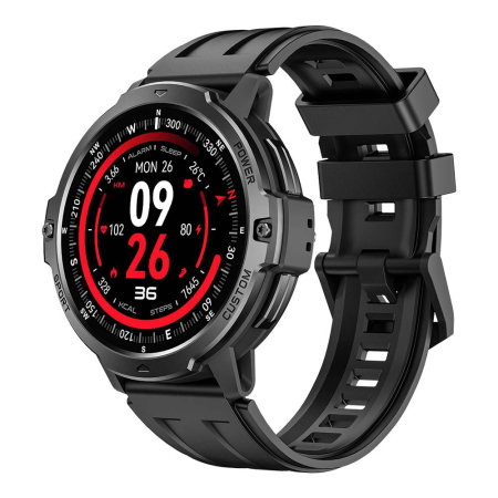 Okos óra - iSEN C31 GPS Okosóra, Fekete, 1.46" HD, Bluetooth 5.3 Hívások, Multi-System GPS, Pulzus, Alvás, 100+ Sportmód, 6-Tengelyes Szenzor, 2 ATM, 500mAh Akkumulátor