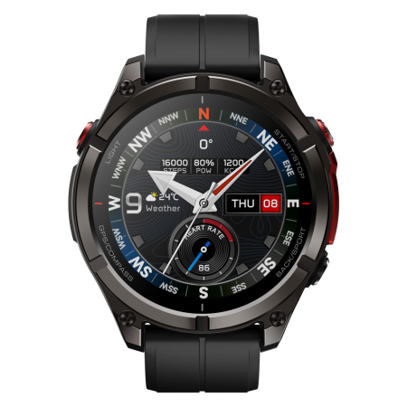 Sport karkötők és órák - Zeblaze Stratos 4 Pro Okosóra, Fekete, 1.43" AMOLED, 6 Műholdas GPS, Bluetooth Hívás, ChatGPT AI, 170+ Sportmód, Akár 60 Napos Üzemidő, 5ATM & IP69K