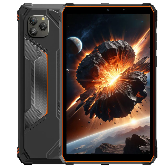 Táblagépek, laptopok és tartozékok - Blackview Active 5 táblagép, Narancssárga, 4G, 8.68", IPS 90Hz, 24GB RAM (6GB + 18GB bővíthető), 128 GB ROM, 16 MP, Android 15, Unisoc T615, Kesztyű mód, TUV, 6600 mAh, 18 W, Dual SIM