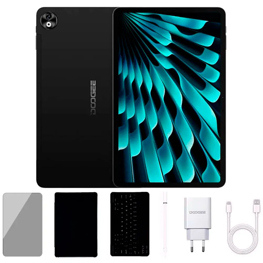 Táblagépek - DOOGEE T40 Pro VIP Tablet, Fekete, 4G LTE, 12" 2.4K IPS, 20GB RAM (8GB + 12GB bővíthető), 512GB, Helio G99, 10800mAh, 33W, Android 14, Dual SIM