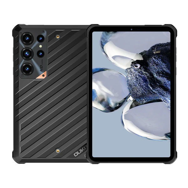 Táblagépek - OUKITEL RT11 Rugged Tablet, Fekete, 5G, 8.0", 24GB RAM (8GB + 16GB bővíthető), 128GB, 10000mAh, Android 16, 16MP AI Kamera, Dokkolós Töltés