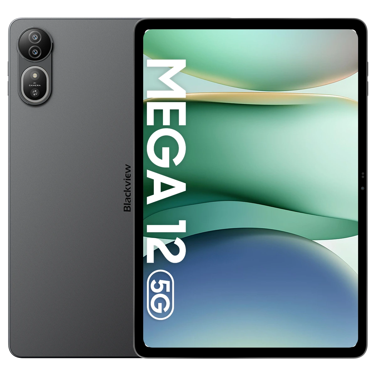 Táblagépek - Tablet PC Blackview MEGA 12 5G, Szürke, 5G, 12.2" 2.4K 120Hz, 44GB RAM (12GB+32GB bővíthető), 256GB ROM, Android 16, Dimensity 7200, 50MP+13MP, 10000mAh, 55W, Doke AI, Face ID, Dual SIM