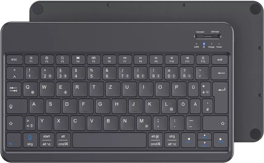 Táblagépek, laptopok és tartozékok - Univerzális Bluetooth Tablet Billentyűzet, Fekete, EN Kiosztás, Android, iOS és Windows Kompatibilis