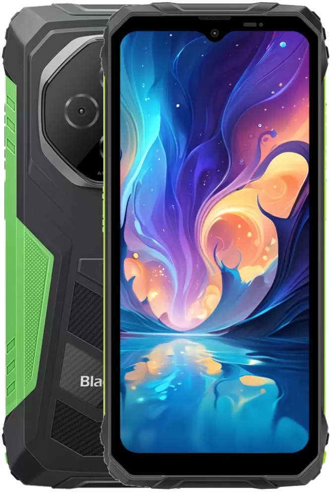 Tartós Telefonok - Mobiltelefon Blackview FORT 1, Zöld, 4G, 6.56″ HD+ IPS, 16GB RAM (4GB + 12GB Bovitett), 128GB ROM, 16 MP, Android 15, Tiger T615, NFC, 10000 mAh, 18 W, Dual SIM