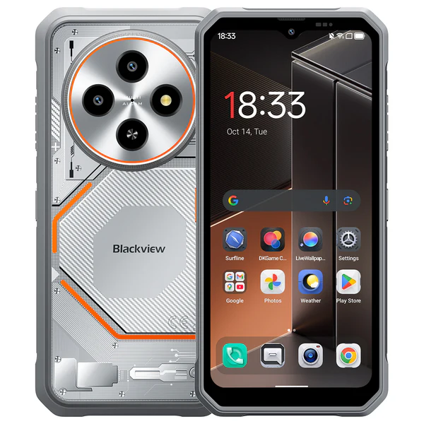 Új termékek - Blackview FORT 2 Ultra-slim , Okostelefon, Fehér, 4G, 6.56" 90Hz, 24GB RAM (6GB + 18GB bővíthető), 128GB ROM, Helio G81, 5000mAh, 18W Gyors Töltés, NFC, Android 15, Dual SIM