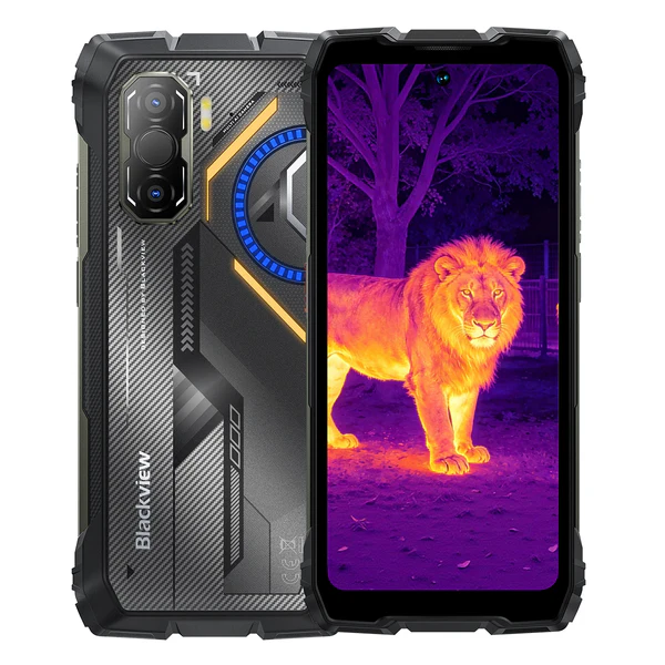 Hőkamera-funkcióval rendelkező telefonok - Blackview ROCK 3 Strapabíró Okostelefon, Fekete , 4G, Hőkamera, 6.78" FHD+ 120Hz Kijelző, 32GB RAM (8GB + 24GB bővíthető), 256GB, 108MP Kamera, 10000mAh Akkumulátor, Android 16, NFC, Dual SIM