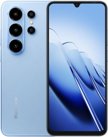 Mobiltelefonok - Blackview WAVE 10 Mobiltelefon, Kék, 4G LTE, 6.56" HD+ 90Hz Kijelző, 24GB RAM (8GB RAM + 16GB bővíthető), 128GB ROM, Android 16, 13MP Kamera, 5000mAh Akkumulátor, Dual SIM