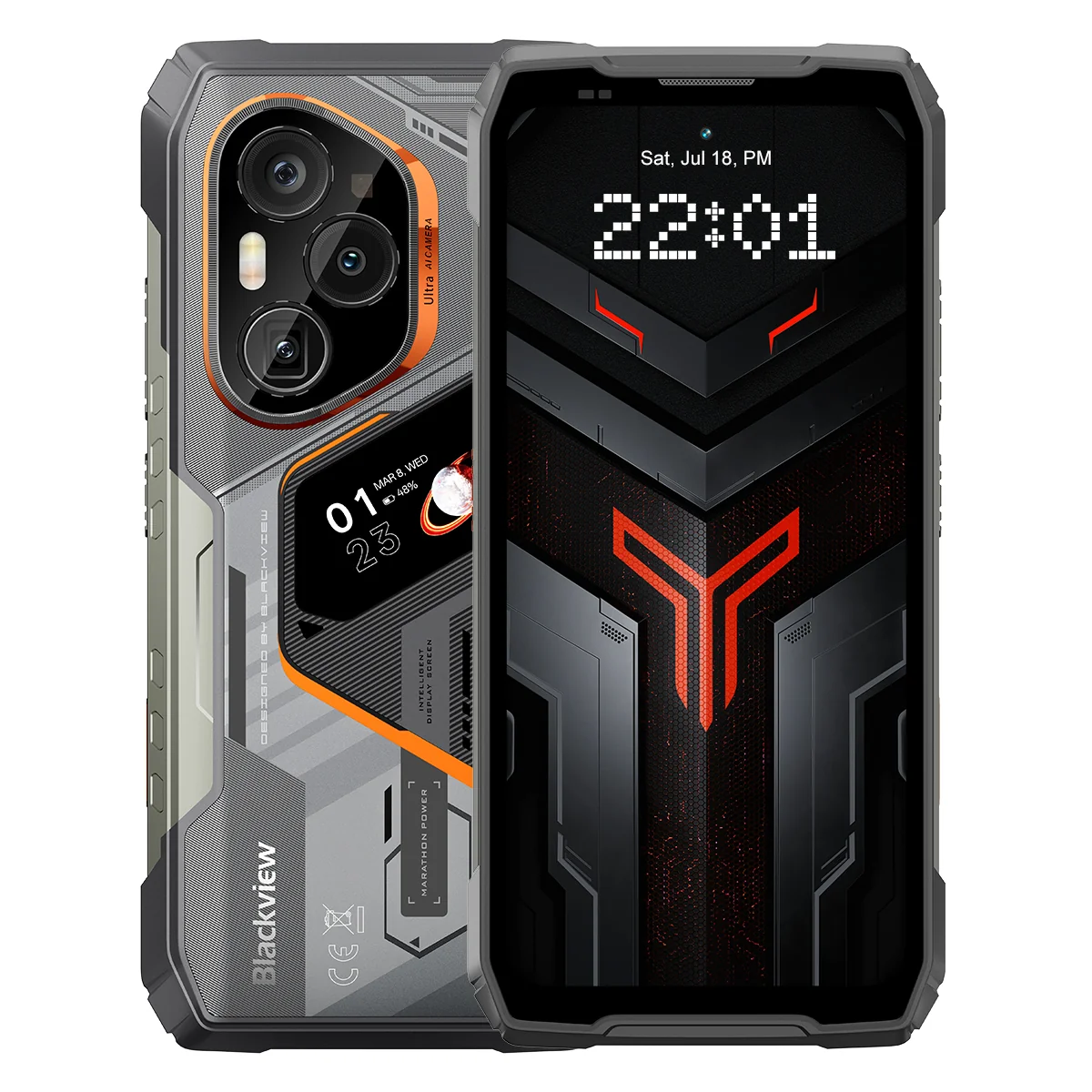 5G Okostelefonok - Blackview XPLORE 6 Mobiltelefon, Fekete, 5G, eSIM, NFC, 6.73" 3.2K AMOLED 120Hz, 72GB RAM (18GB + 54GB Bővített), 1TB, Dimensity 9400+, 12000mAh 120W, Telekonverter Objektívvel, Android 16