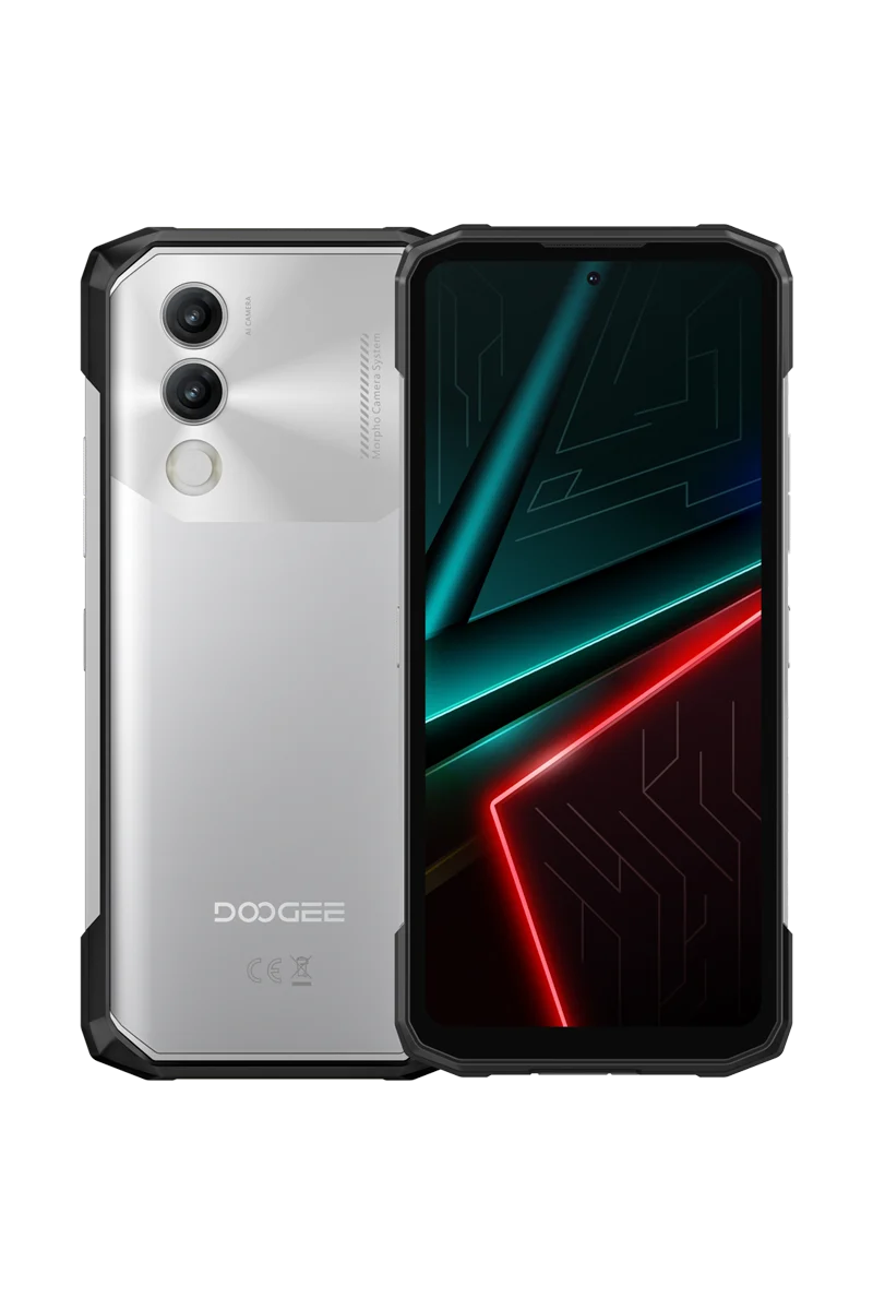 Telefon Gyártók - DOOGEE Blade20 X Mobiltelefon, Ezüst, 4G LTE, NFC, 6.6" HD+ IPS 90Hz, 12GB RAM (3GB + 9GB Bővített), 128GB ROM, Unisoc T7250, 10300mAh 18W, 16MP Kamera, Android 16, Dual SIM